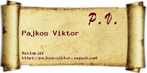 Pajkos Viktor névjegykártya